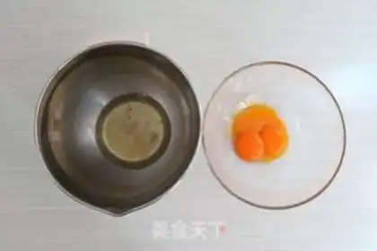 Make Salted egg meat step 1