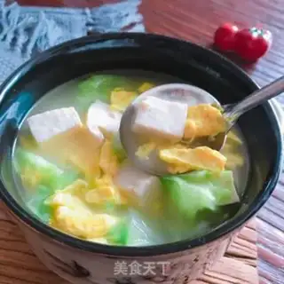 Make Bean tofu egg soup step 7