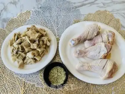 Make Pyramid chicken legs dry step 0