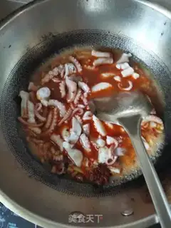 Make Spicy octopus step 6