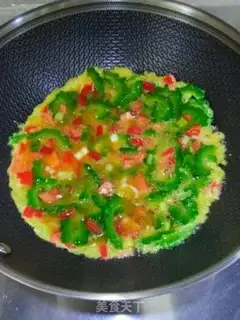 Make ♪ Suffering melons, peppers, eggs ♪ step 4