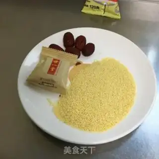 Make Red sugar rice congee step 0