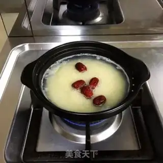 Make Red sugar rice congee step 2