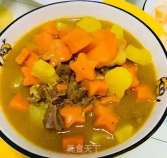 Make curry beef fried potato carrots step 8