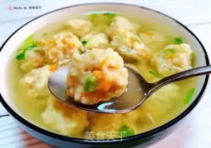Make Lotus meatball soup step 13