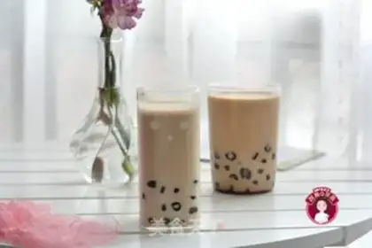 Make Red sugar pearl tea step 10