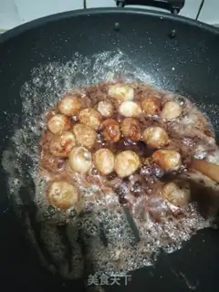 Make Quail egg apricot mushroom step 5