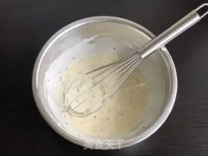 Make Black sesame eggcake step 3