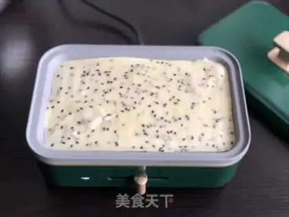 Make Black sesame eggcake step 4