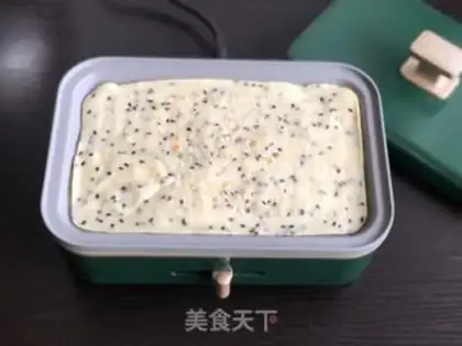 Make Black sesame eggcake step 5