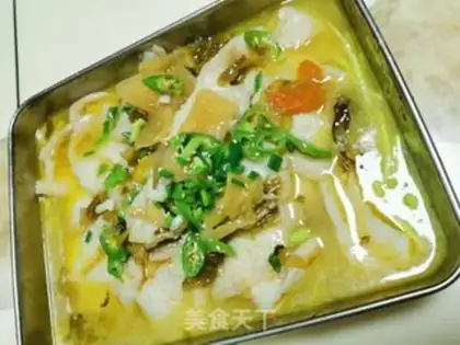 Make Quick-fried gold soup and sour fish step 14