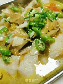 Make Quick-fried gold soup and sour fish step 15