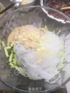 Make Soup cucumber fans dry tofu step 5