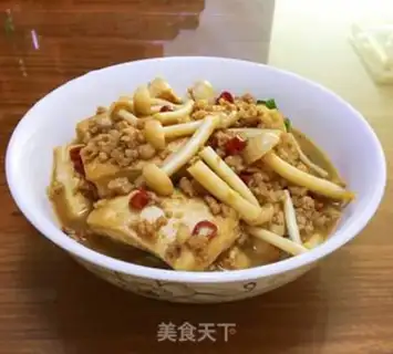 Make White mushrooms, tofu step 7