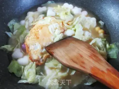 Make Fried eggs and cabbage step 5
