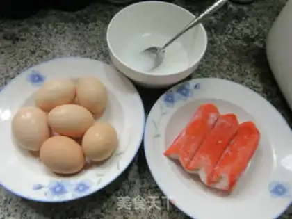 Make Crab stick chicken cake step 0