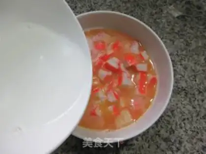 Make Crab stick chicken cake step 5