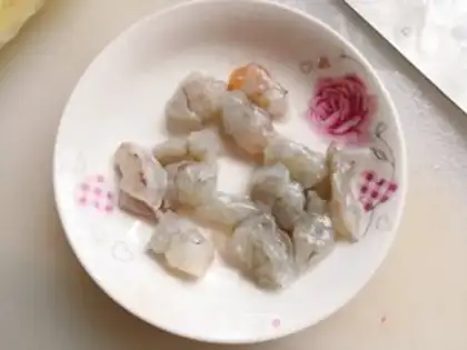 Make Shrimp tofu step 1