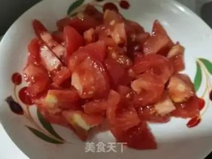 Make Tomato egg soup step 1