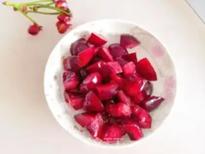 Make Cherry ice step 1