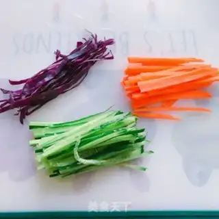 Make Vegetable jade rolls step 1
