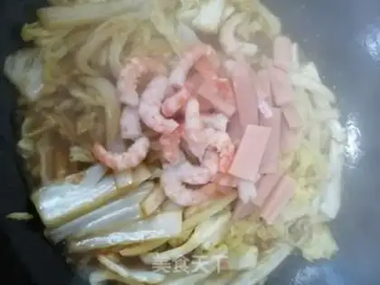 Make Shrimp cabbage fans step 7