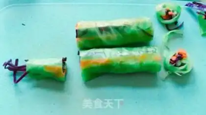 Make Vegetable jade rolls step 5