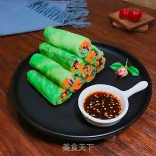 Make Vegetable jade rolls step 7