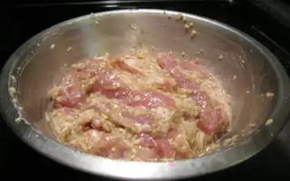 Make Garlic pork step 3