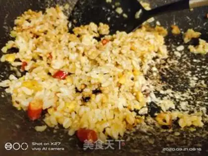 Make Snacked eggs, pepper rice step 5