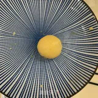 Make A yellow moon cake step 14