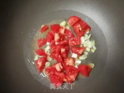 Make Potato omelet spinach noodles step 4