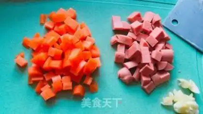 Make Corn pellets of ham step 1