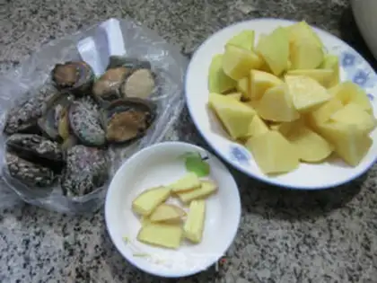 Make Potato fried abalone step 0