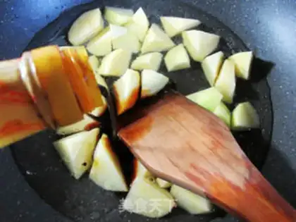 Make Potato fried abalone step 7