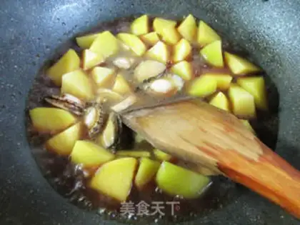 Make Potato fried abalone step 12