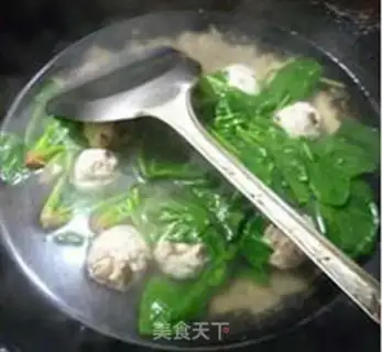 Make Spoonball spinach soup step 11