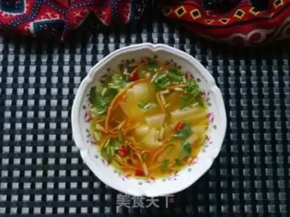 Make Porridge chicken noodles step 9