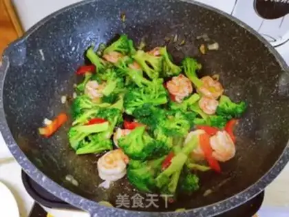 Make Shrimp fried broccoli step 11