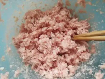 Make Carrot mushroom pork dumplings step 7
