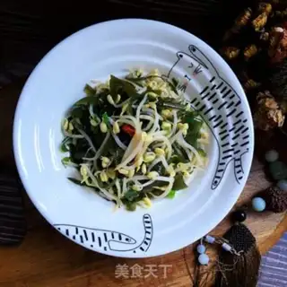 Make Seaweed ribbons with bean sprouts step 7