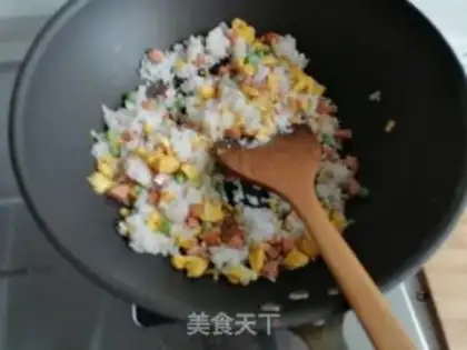 Make Sausage fried rice step 7