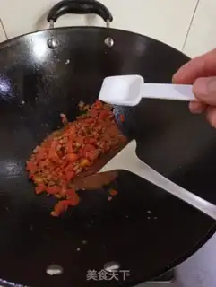 Make Tomato beef corn congee step 8