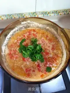 Make Tomato beef corn congee step 11