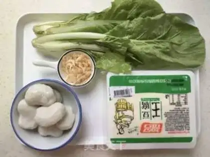 Make Tofu shrimp skin fishball soup step 0