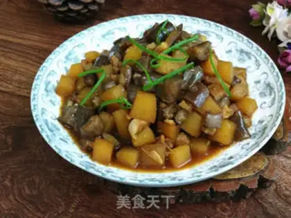 Make Five flowers for eggplant potatoes step 7