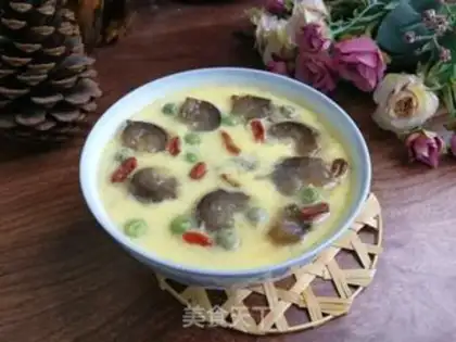 Make Sea cucumber peas steamed eggs step 6