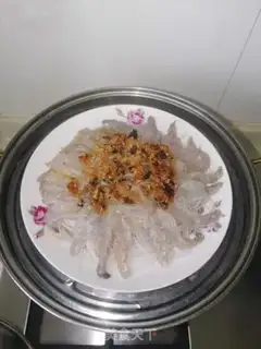 Make Garlic fan steamed shrimp step 6