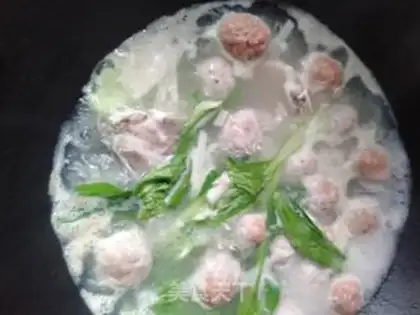 Make Coughfish head meatball soup step 6