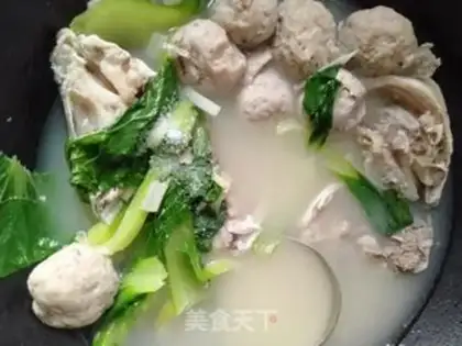 Make Coughfish head meatball soup step 9